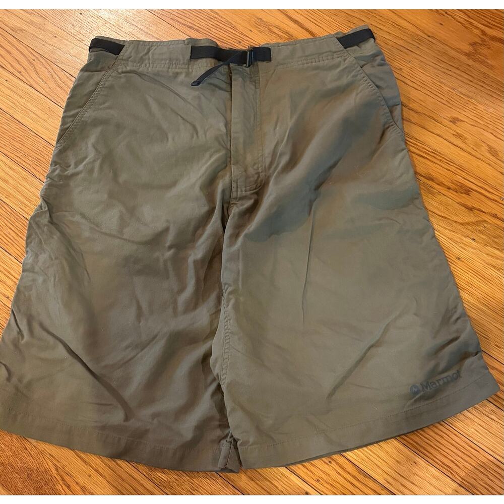 Marmot Men’s Olive Green Hiking Outdoor Shorts Size Large L Lightweight